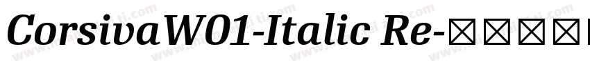 CorsivaW01-Italic Re字体转换